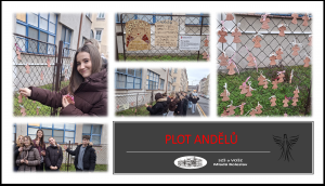 1.OŠ pomohla ozdobit plot před GPO ONMB