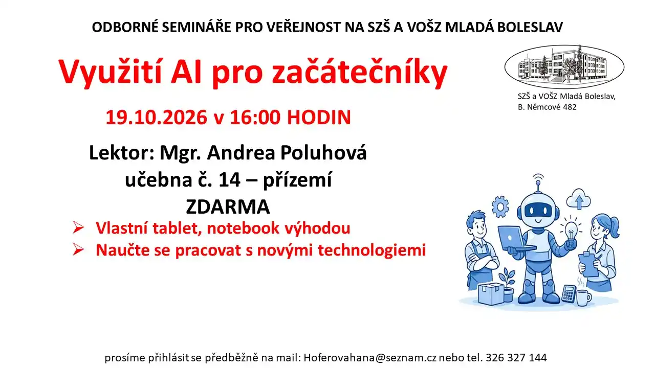 Seminář pro veřejnost -Využití AI pro začátečníky